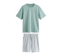 Next Pyjama court gris clair / vert / blanc, Taille XXL