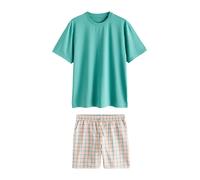 Next Pyjama court turquoise / violet clair / orange / blanc, Taille M
