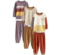 Next Pyjama crème / marron / violet / rouge, Taille 122