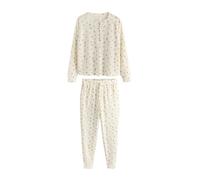 Next Pyjama crème / moutarde / vert / violet foncé, Taille 4XL-5XL