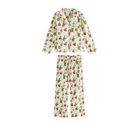 Next Pyjama crème / vert / rouge, Taille XXL