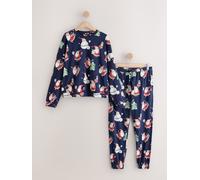 Next Pyjama de Noël à manches longues assorti pour toute la famille bleu L Regular (FR 46-48)