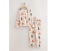 Next Pyjama de Noël confortable à manches longues assorti crème L Tall (FR 46-48)
