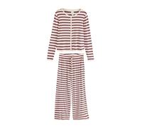 Next Red/Blue Stripe Ribbed Long Sleeve Pyjamas