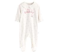 Next Pyjama écru / vert foncé / rose, Taille 74