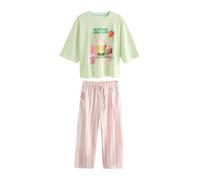 Next Pyjama émeraude / vert clair / rose clair / rouge, Taille 6XL-7XL