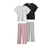 Next Monochrome Stripe Short Sleeve Pyjamas 2 Pack
