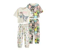 Next Pyjama 'Hello Kitty' ivoire / jaune / gris / rose, Taille 134