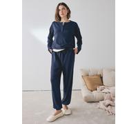 Next Pyjama Henley confortable à manches longues gaufré bleu XXL Tall (FR 54-56)
