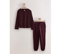 next Pyjama Henley confortable à manches longues gaufré rouge XS Reg (FR 36)