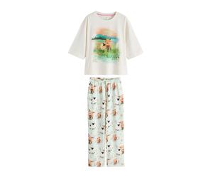 Next Pyjama ivoire / vert, Taille S