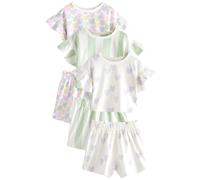 Next Pyjama jaune clair / vert clair / lavande / blanc, Taille 116