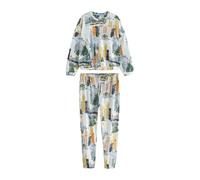 Next Pyjama jaune / gris / gris clair / orange clair, Taille 6XL-7XL