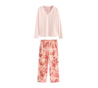 Next Pyjama 'Kew' orange pastel / rose / rouge foncé, Taille XXL-XXXL