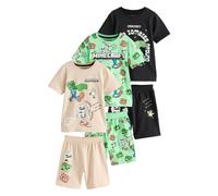 Next Pyjama 'License Minecraft' beige / menthe / noir / blanc, Taille 140