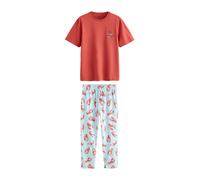 Next Pyjama long bleu clair / rouge / blanc, Taille S