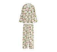 Next Pyjama long crème / marron / vert / rouge, Taille M