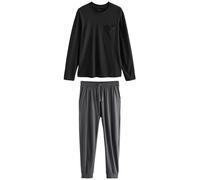 Next Pyjama long gris / noir, Taille XS