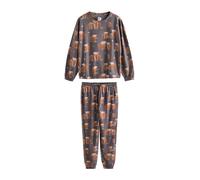 Next Pyjama marron / taupe / vert, Taille XS