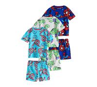 Next Pyjama 'Marvel' aqua / bleu foncé / citron vert / rouge / blanc, Taille 140