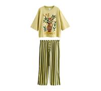 Next Pyjama safran / olive / vert foncé / rouge cerise, Taille XXL