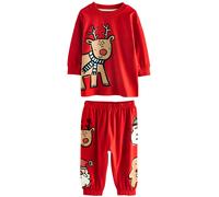 Next Pyjama 'Single Xmas' noisette / rouge / noir / blanc, Taille 80