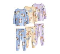 Next Pyjama 'Snuggle' bleu ciel / marron / jaune / violet clair, Taille 128