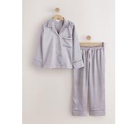 Next Pyjama Studio boutonné en Satin pâle FR 48 Tall (EU 46 T)