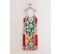 Next Red Abstract Viscose Slip Dress