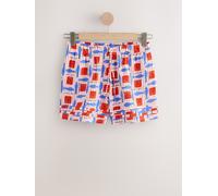 Next Red/Blue Fish Print Tie Waist Shorts Red/Blue Fish Print EU 46 Tall (UK 18 T)
