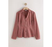 Next Red Check Slim Long Sleeve Shirt Red Check EU 46 (UK 18)