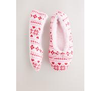 Next Red Fairisle Ballet Slippers Red Fairisle Large