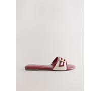 Next Red Forever Comfort Buckle Detail Mules
