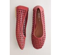 Next Red Forever Comfort Leather Weave Ballerinas Red 3.5 EU 36