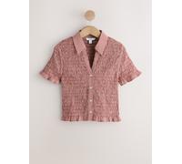 Next Red Gingham Short Sleeved Shirt Red EU 50 (UK 22)
