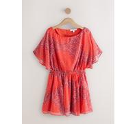 Next Red Paisley Print Kimono Sleeve Waisted Mini Dress Red Paisley Print EU 40 (UK 12)