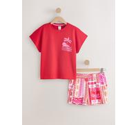 Next Red Palms Cotton Short Set Pyjamas