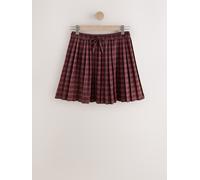 Next Red/Pink Check Pleated Pull On Mini Skirt Red/Pink Check EU 42 Regular (UK 14 R)