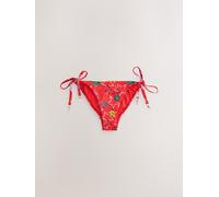 Next Red Pique Christmas Tie Side Bikini Bottoms