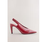 Next Red Pointed Toe High Cut Slingback Heels Red 4.5 EU37.5