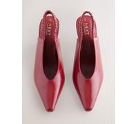 Next Red Pointed Toe High Cut Slingback Heels Red EU 41 (UK 7)