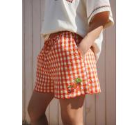 Next Red Textured Gingham Summer Shorts Red 8