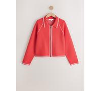 Next Red Tipped Smart Knit Collared Zip-Up Jacket