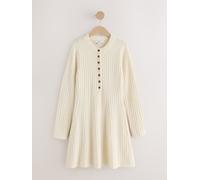 next Ribbed Knit Henley Mini Dress crème XXL Regular (FR 54-56)