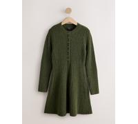 next Ribbed Knit Henley Mini Dress vert S Petite (FR 38-40)