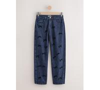 Next Rinse Blue Bow Embellished Barrel Leg Jeans