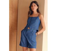 Next Rinse Blue Linen Blend Denim N. Premium Strappy Waistcoat