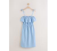 next Robe bandeau à volants en jersey bleu FR 54 (EU 52)