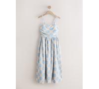 Next Robe Bandeau mi-longue froncée coquille Bleu EU 34 Petite (UK 6 P)