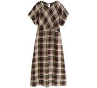 Next Robe beige clair / marron / bordeaux / noir, Taille 34
